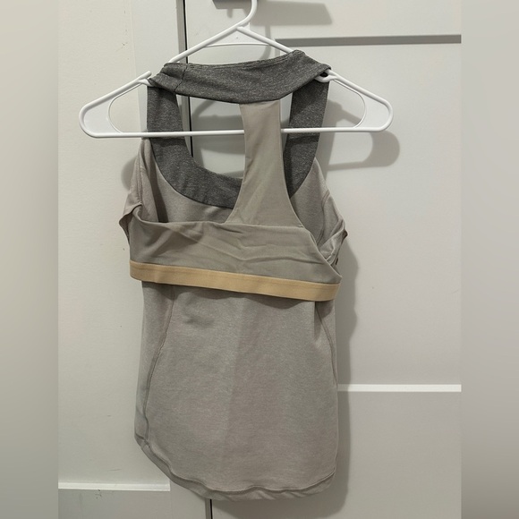 Lululemon Vintage Grey White Halter Workout Tank Top Size 8 Women’s Y2K - Picture 12 of 12